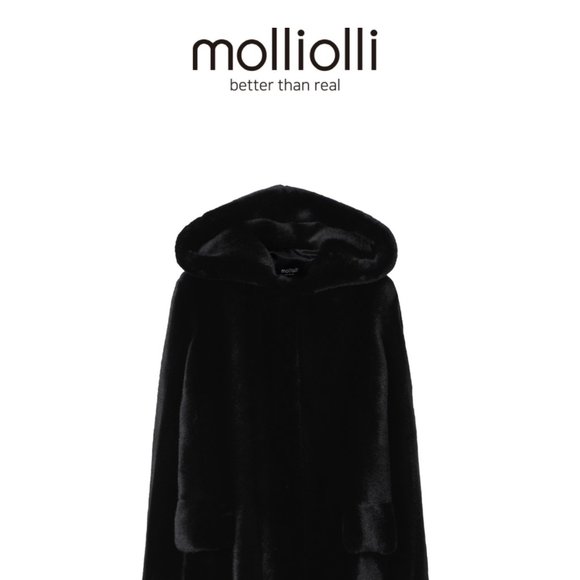 Molliolli - Bonnie Fur Hood Coat - Picture 8 of 11